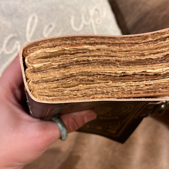 🕯✨Handwoven 100% Genuine Leather & Cotton Celestial Journal ✨🕯Spellbook … - Picture 14 of 17